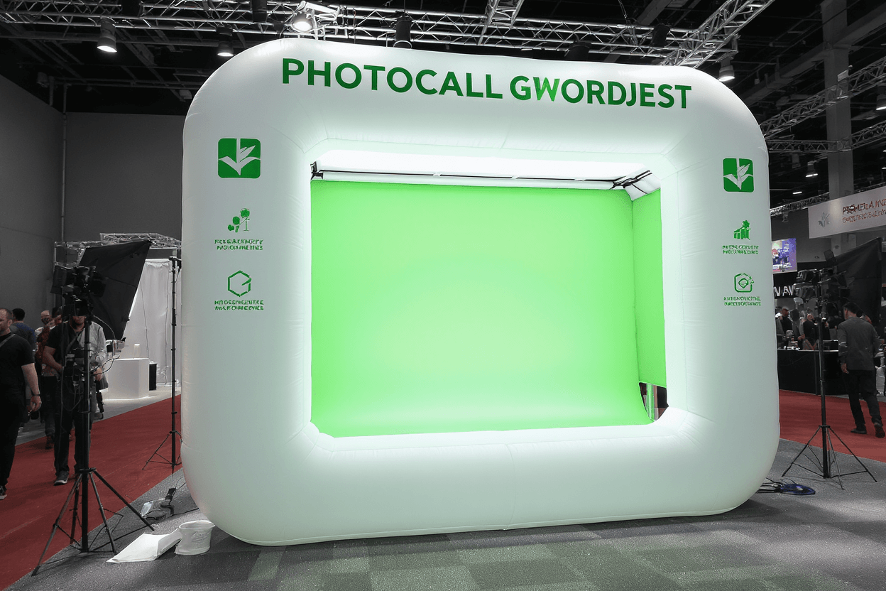 Photocall gonflable personnalisé pour animation de marque