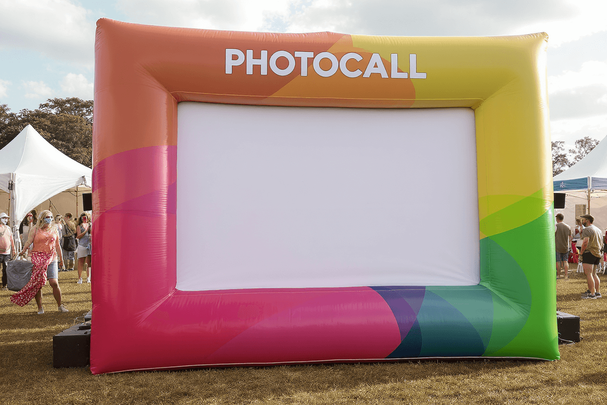 Photocall gonflable événementiel pour festival et animation